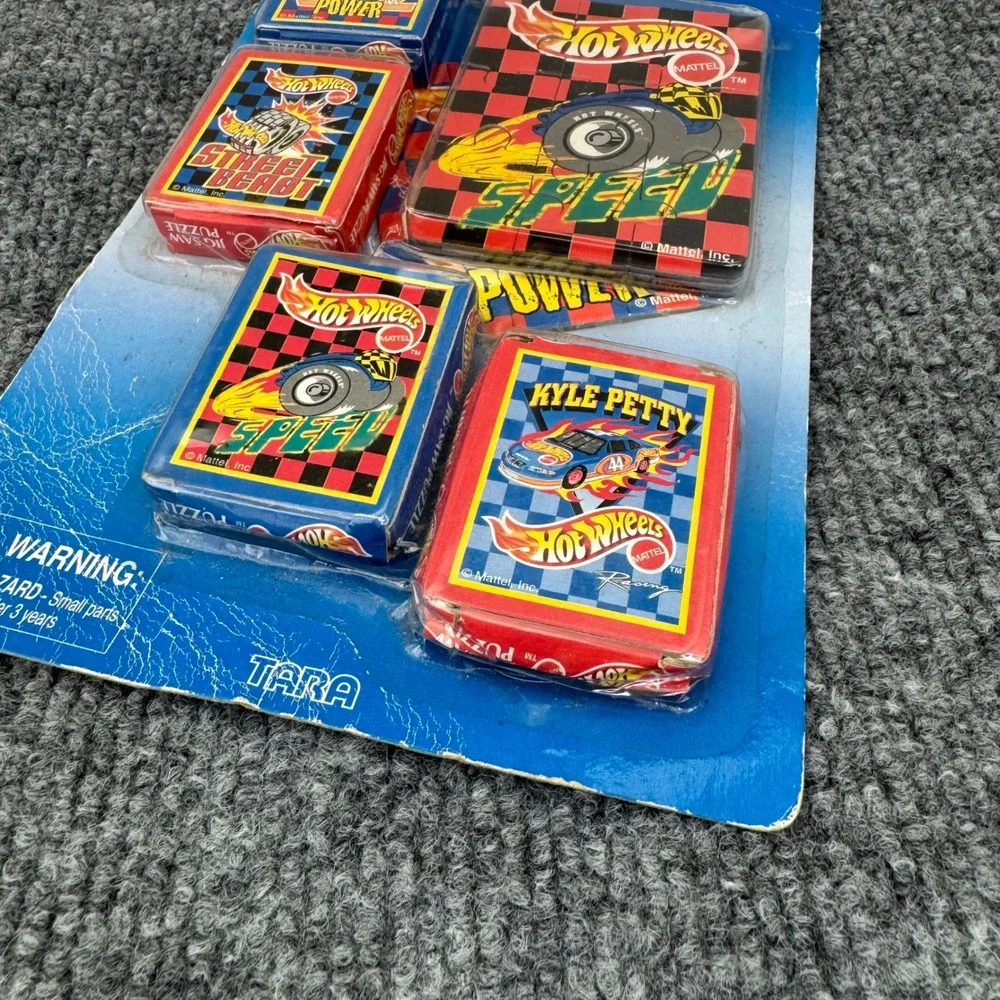 Hot Wheels Party Favors 4 Jigsaw Puzzles Mattel Tara 1997‎ Vintage Toy NIP